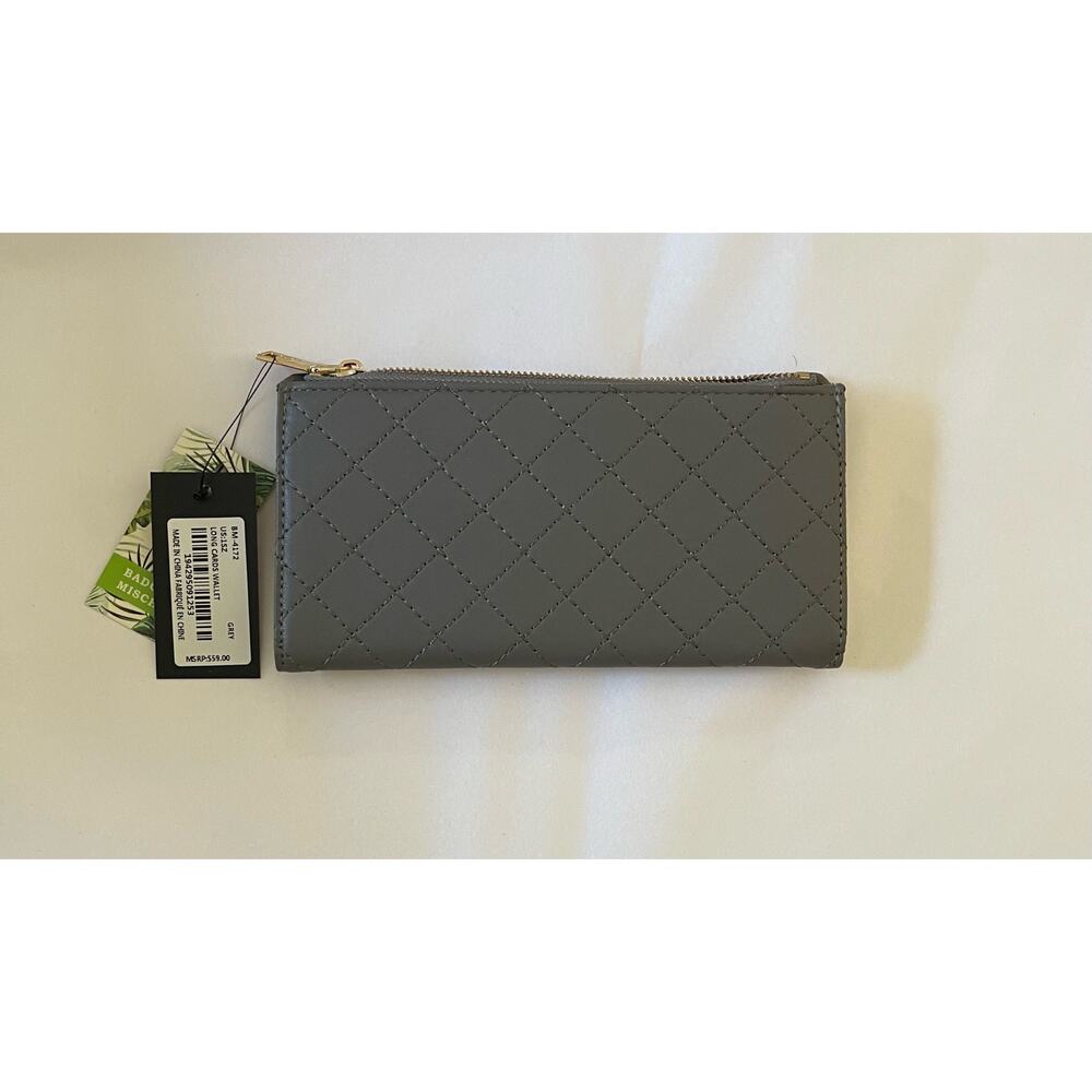 Badgley Mischka Long Cards Wallet, NWT Grey - Picture 5 of 6